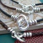 Leather Necklace, Infinity Necklace, Leather..