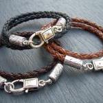 Braided Leather Bracelet, Mens, Womens, Unisex ,..