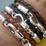 Braided Leather Bracelet, Mens, Womens, Unisex ,..