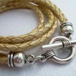Leather Bracelet, Infinity Bracelet, Metallic..