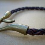 Unisex Mens Womens Braided Leather Bracelet -..