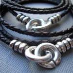 Leather Bracelet, Infinity Bracelet, His And Hers..