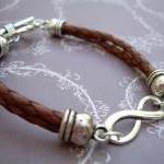 Infinity Bracelet, Leather Bracelet, Mens, Womens,..