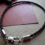 Mens Leather Necklace - Premium Braided Leather..