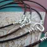 Leather Necklace, Infinity Necklace, Leather..