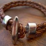 Natural Light Brown Braided Mens, Womens, Leather..