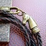 Leather Bracelet, Horse Bracelet, Equine,..