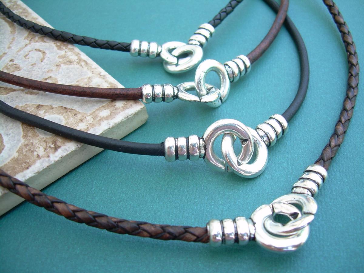Leather Necklace, Infinity Necklace, Leather Infinity Necklace, Mens, Womens, Unisex